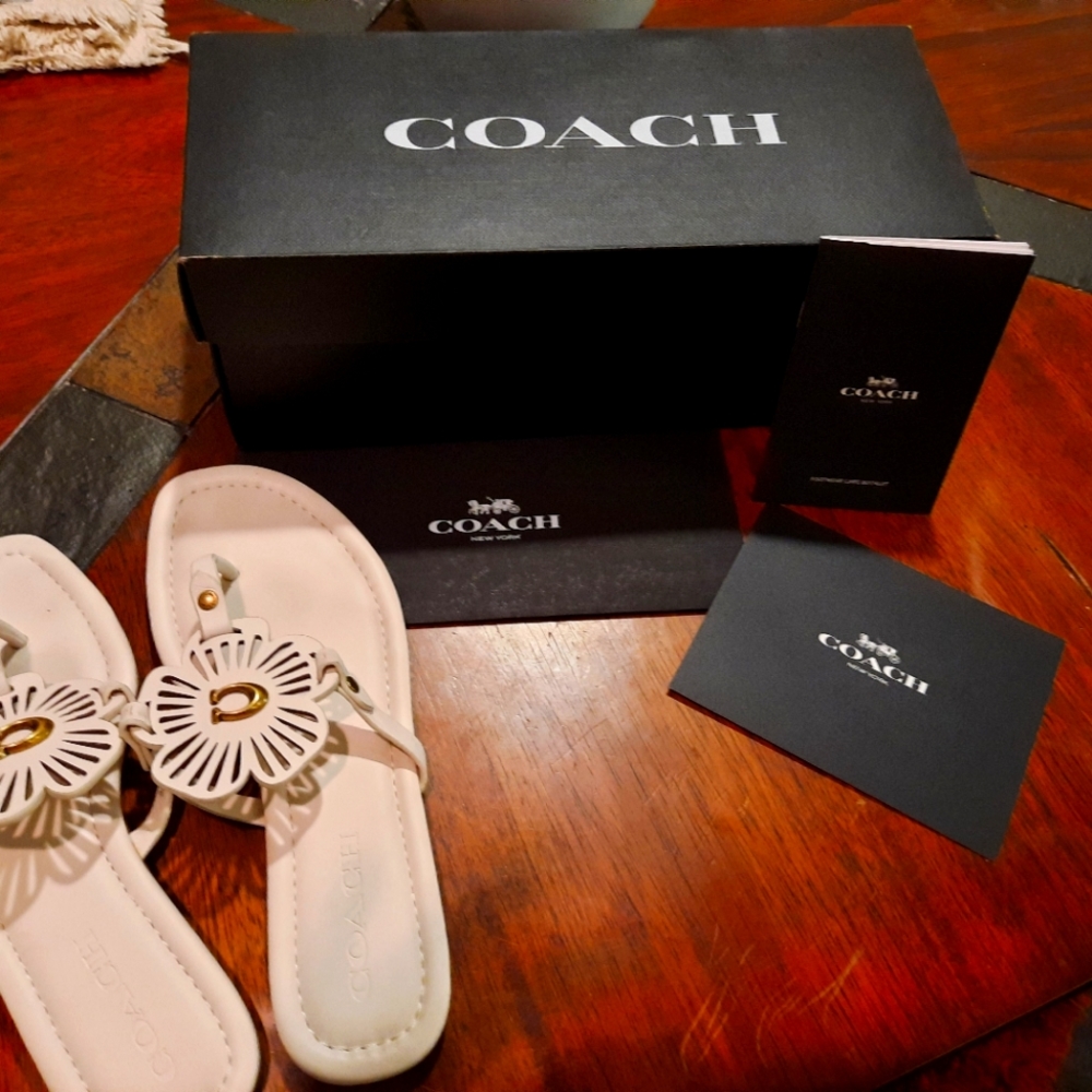 Really cute Coach sandals.
